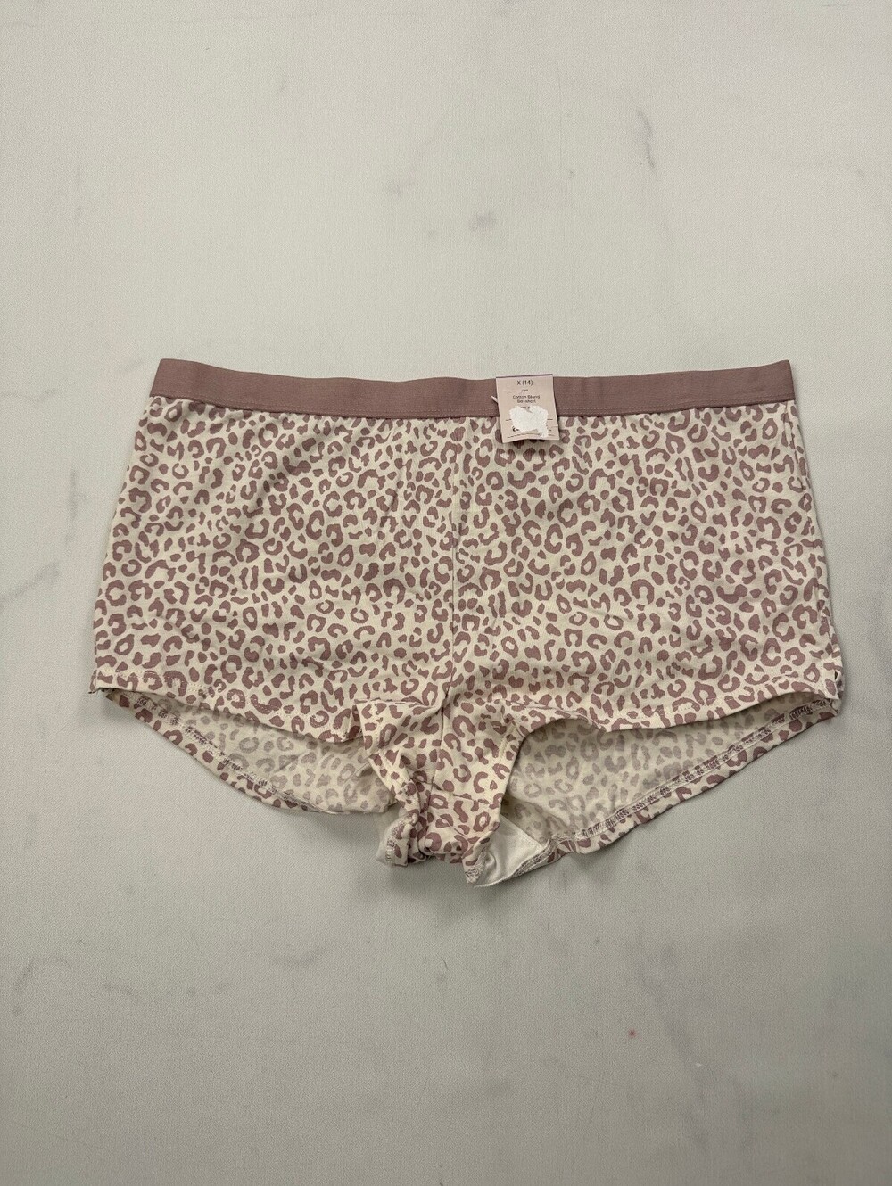 Auden Leopard Print Boyshort Blush 90s VTG Leopard Print - Womens X (14)